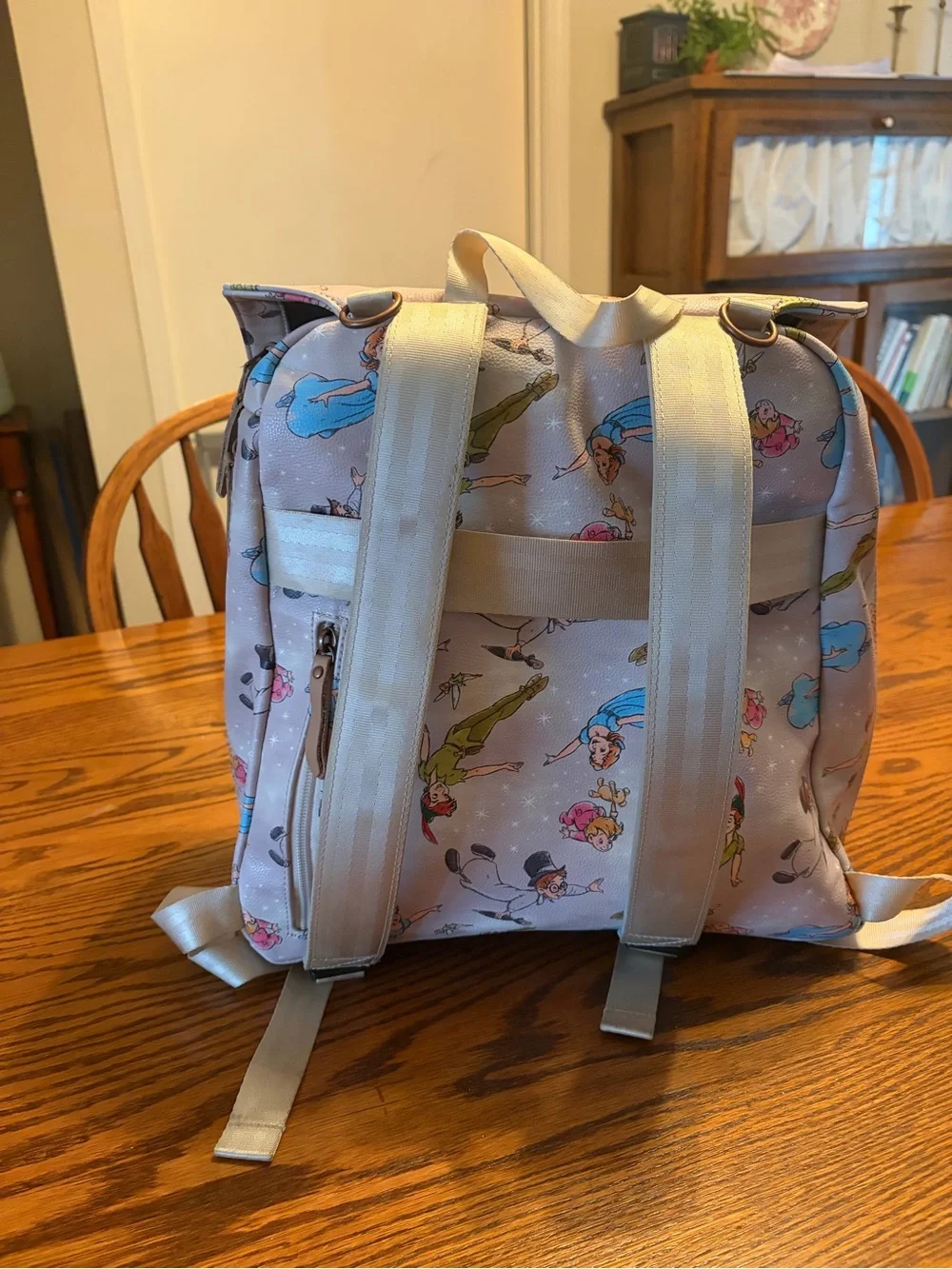 Petunia Pickle Bottom Off to Neverland Peter Pan Print Meta diaper bag Backpack